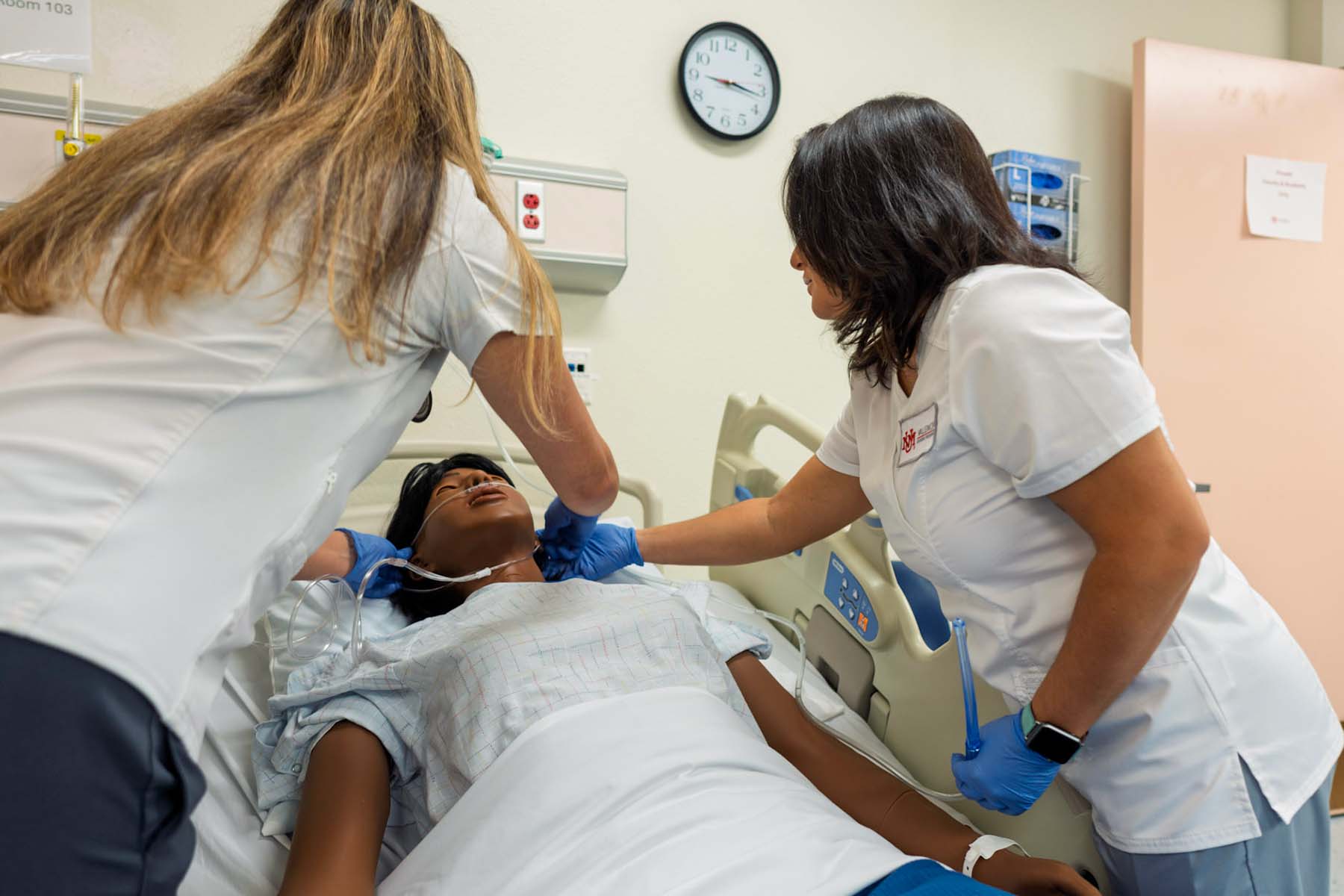 Nursing students in simulation lab