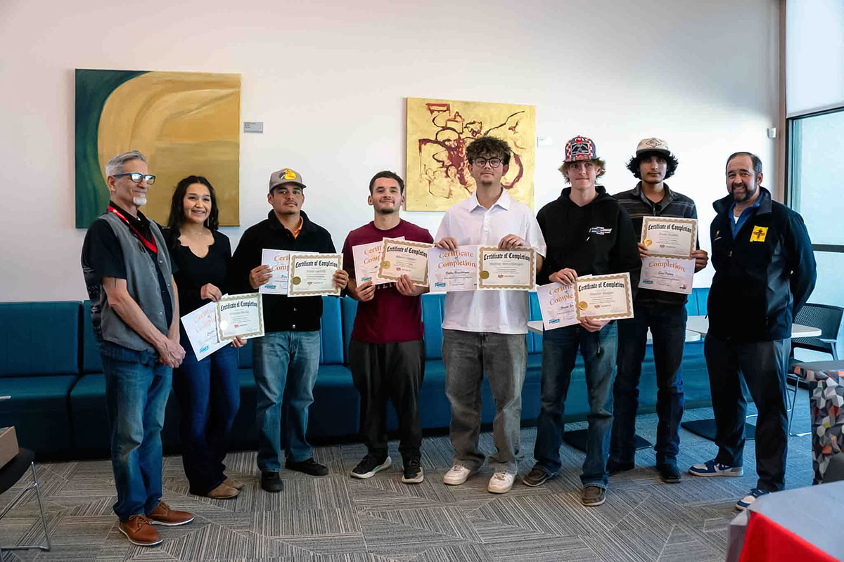 Students participating in the PNM Power Pros pre-apprenticeship program at UNM-Valencia