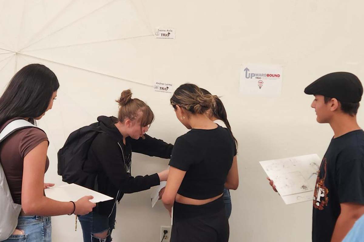 UNM-Valencia Upward Bound students participating in a program activity