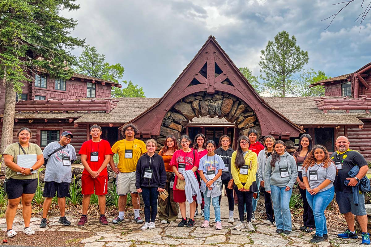 Upward Bound students during a program trip