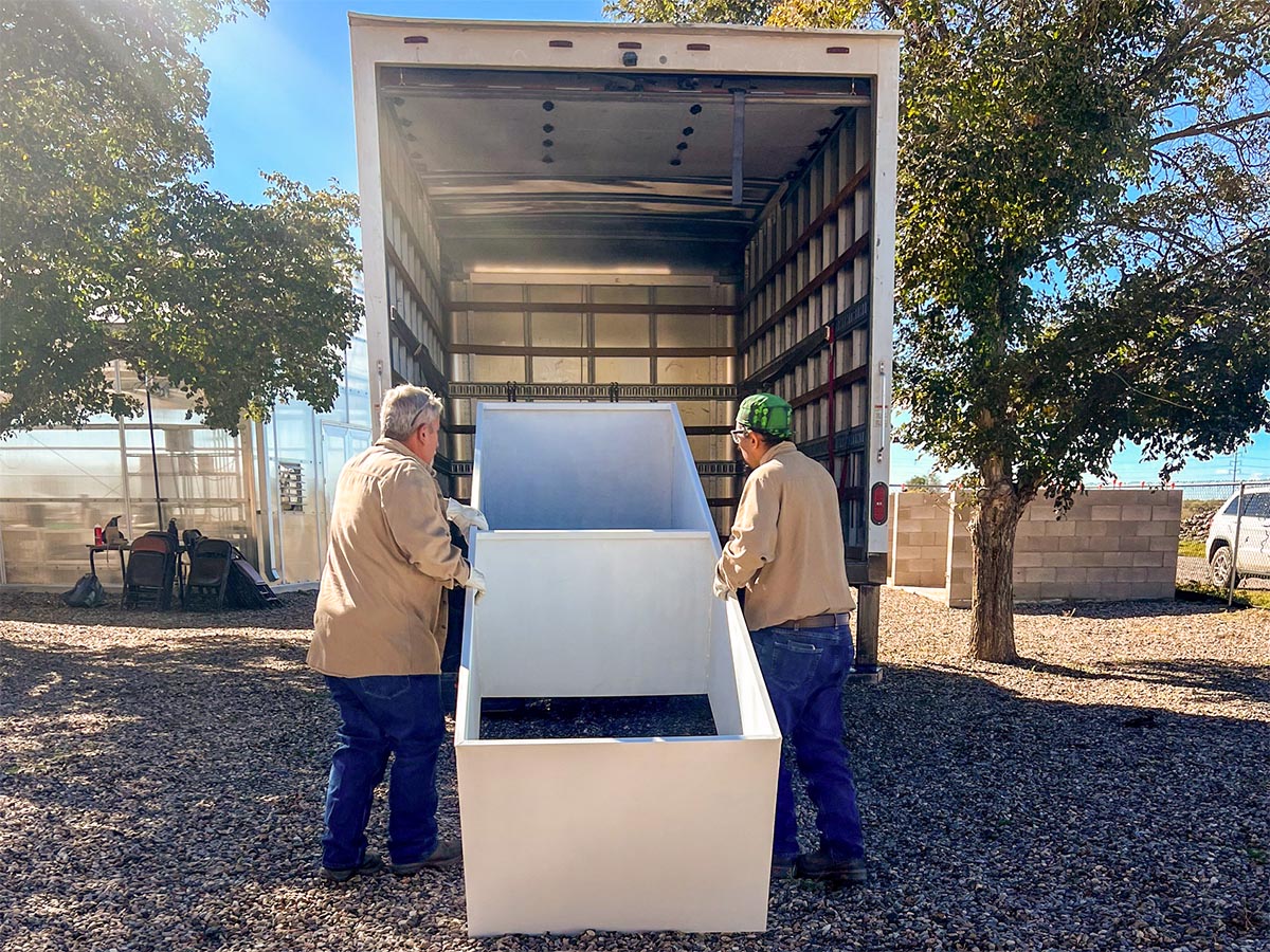 Sisneros Manufacturing planter box donation