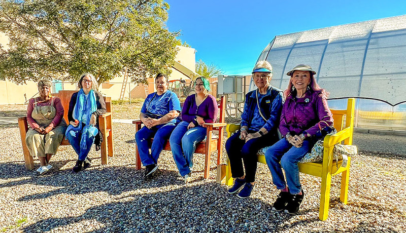 Community garden members during their first meeting