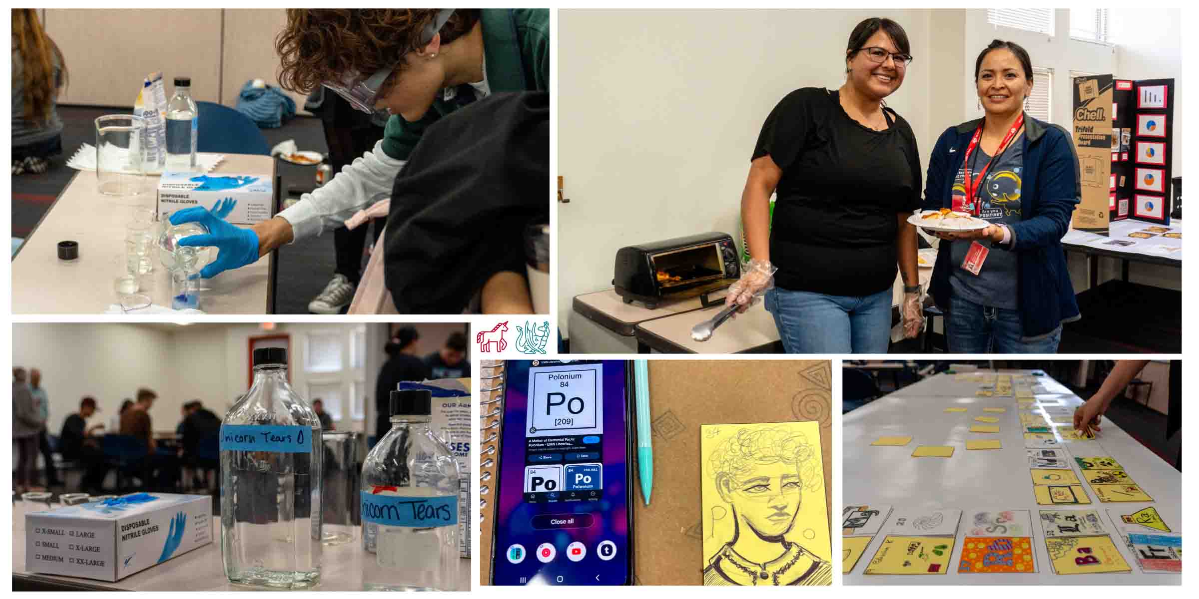 Students participating in Mole Day events