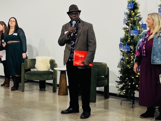 Dr. Dosumu speaks at Pacific Fusion's Charity Mixer