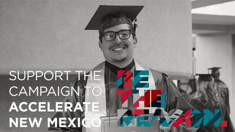 Accelerate New Mexico Campaign photo of graduating student