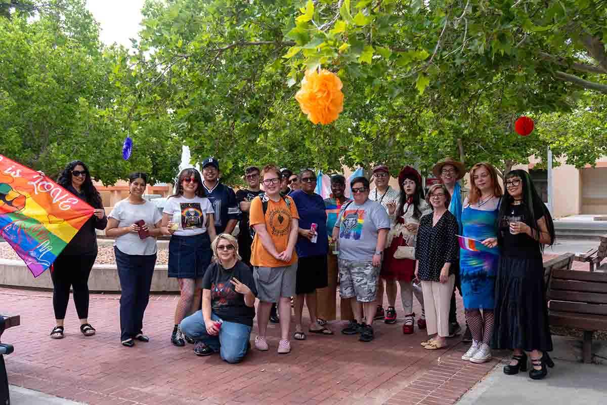 Community pride celebration group photo