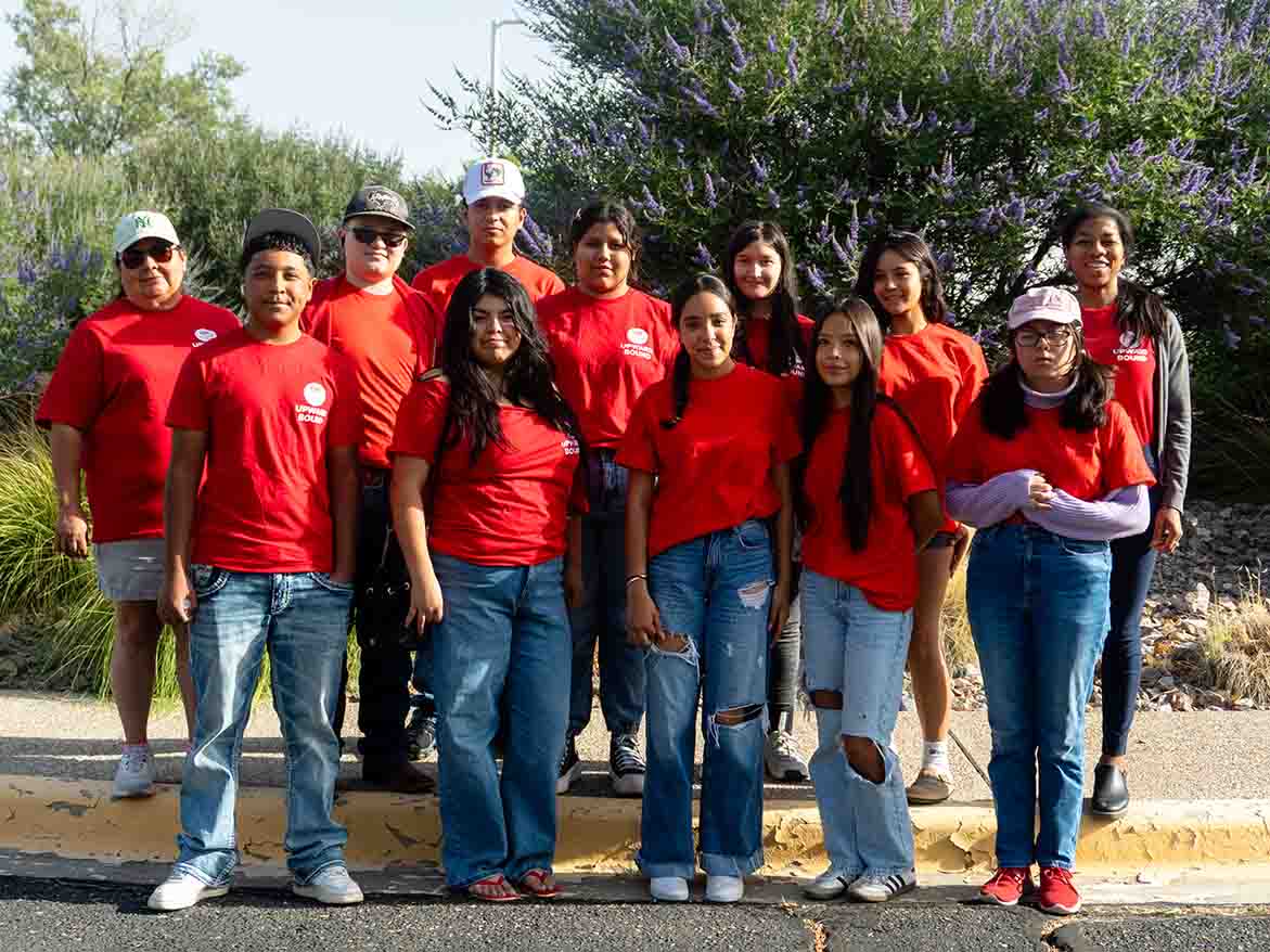 Upward Bound students during a field trip