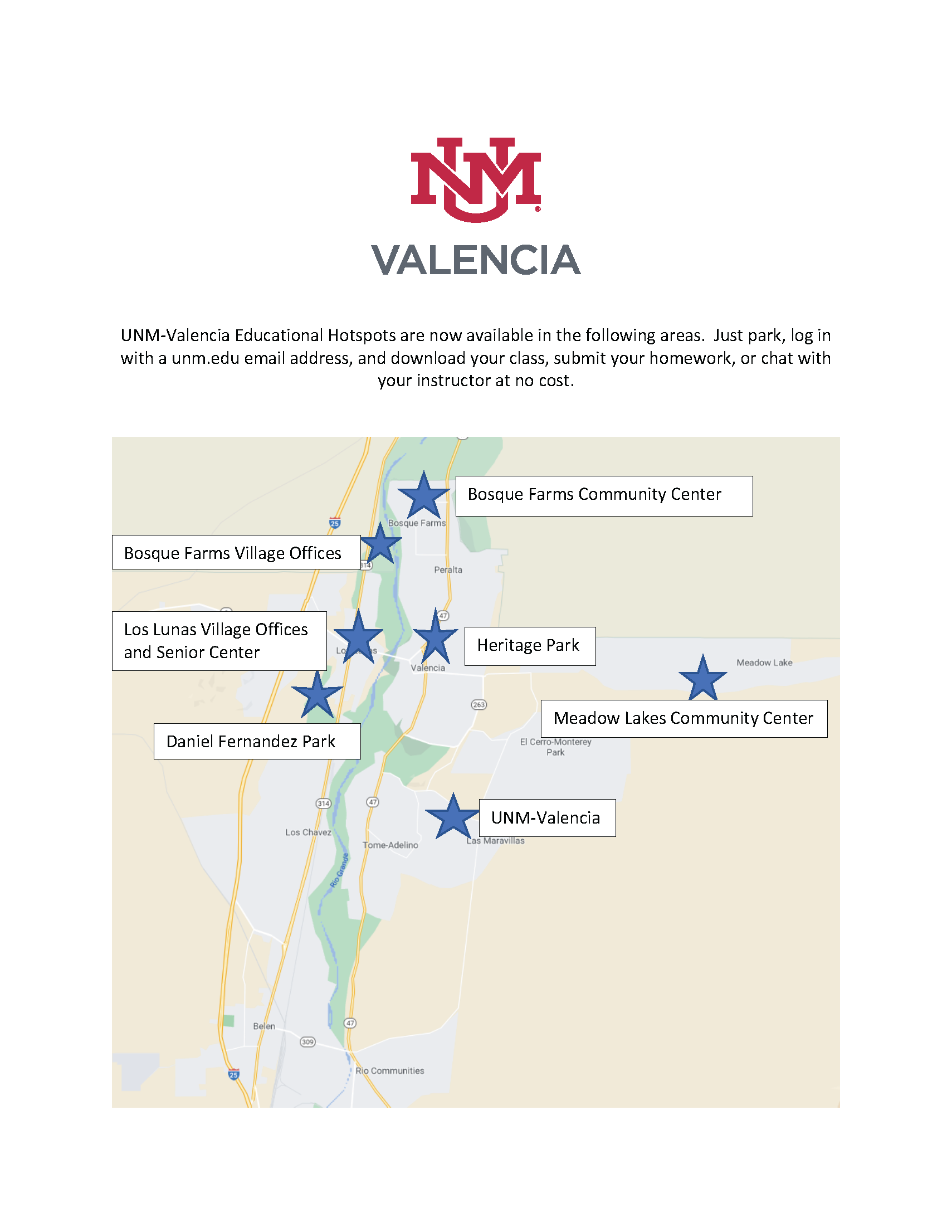 UNM-Valencia Educational Hotspots